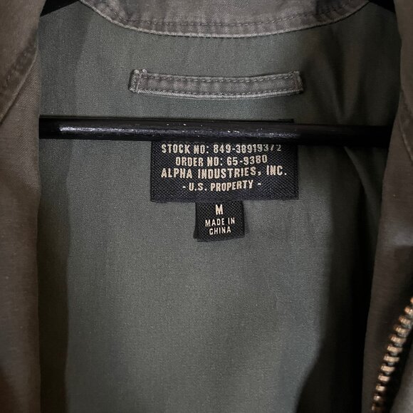 Alpha Industries Field Military Hooded Full Zip Jacket - Men's Size M - Green - Picture 2 of 14
